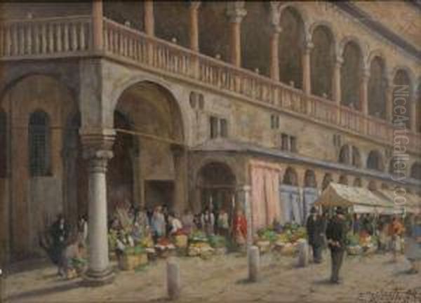Bloemenmarkt Op Het San Marco-pleinte Venetie - view 1