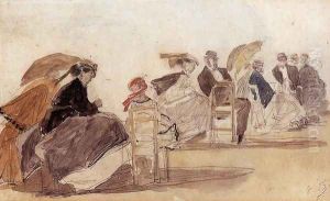Trouville Beach by Eugene Boudin