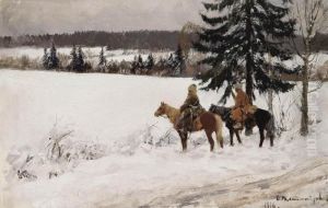 Cossacks On Reconnaissance by Ivan Alexeievitch Vladimirov