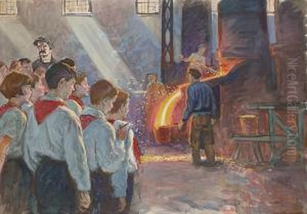 Young Pioneers In A Foundry - view 1