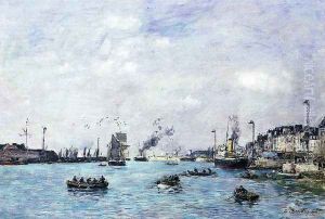Le Havre, The Outer Harbor I by Eugene Boudin