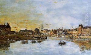 Trouville, the Port I by Eugene Boudin