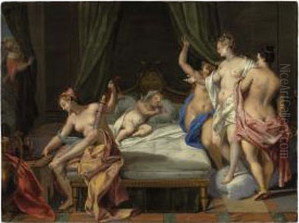 Venus And The Three Graces Tending To Cupid - view 1
