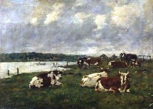 The Valley of the Touques 1887 by Eugene Boudin