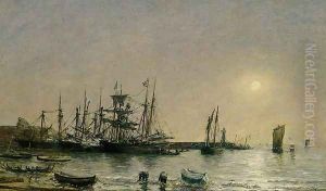 Portrieux, Boats at Anchor in Port