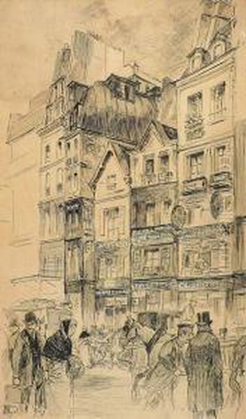 Vue D'un Coin De La Rue Saint-denis - view 1