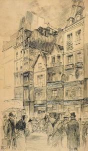 Vue D'un Coin De La Rue Saint-denis by Hermann Vogel