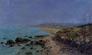 Douarnenez, the Shore and the Bay by Eugene Boudin