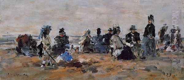 Beach Scene at Trouville, Evening - view 1