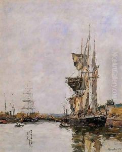Deauville, the Harbor I by Eugene Boudin