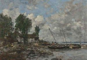 Le Rivage à Plougastel by Eugene Boudin