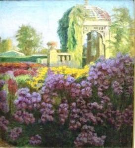 A Garden In Bloom by Franz Wilhelm Voigt