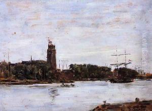 The River Scheldt by Eugene Boudin