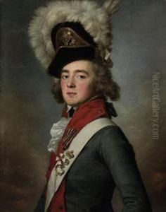 Portrait Of Brigadier Valerian Aleksandrovich Zubov (1771-1804),Half-length, Wearing The Order Of Saint George, Fourth Class
