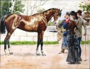 La Presentation Du Cheval by Jules Antoine Voirin