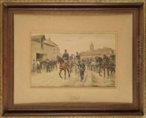 Le Passage Des Militaires by Jules Antoine Voirin