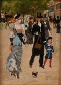 La Sortie Du Dimanche by Jules Antoine Voirin