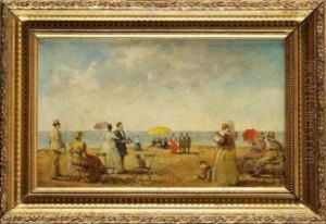 Sur La Plage by Leon Joseph Voirin