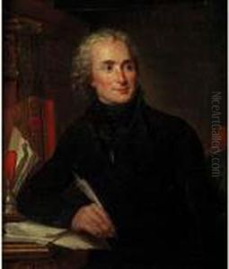 Portrait De L'abbe De Montesquiou-fezensac A Son Bureau by Guillaume Voiriot