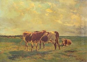 Vacas En El Campo by Adrien Gabriel Voisard-Margerie