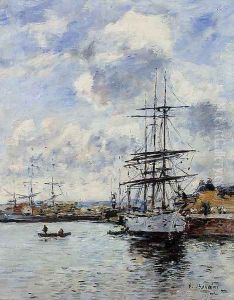 Deauville, the Harbor III by Eugene Boudin