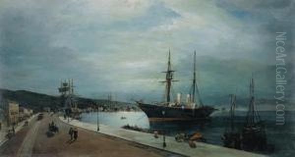Moonlit Harbour Of Volos - view 1