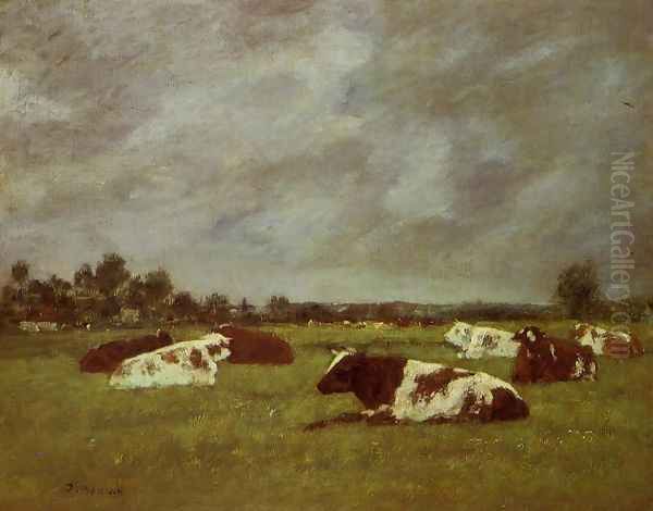 Cows in a Meadow, Morning Effect - view 1