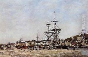 Deauville, the Docks by Eugene Boudin
