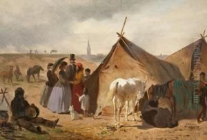 Zigeunerlager Vor Dusseldorf by Emil Volkers