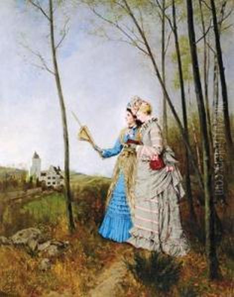 Two Ladies In A Rural Landscape - view 1