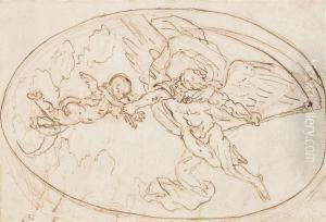 Study For A Ceiling: Saturn With His Sickle And A Child by Cyrillo Volkmar Machado
