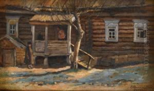 House In Vyatka by Efim Efimovich Volkov