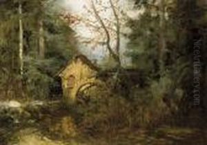 A Watermill In The Woods by Efim Efimovich Volkov