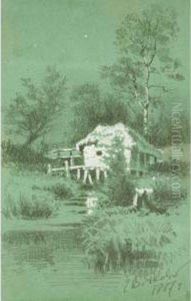 Hut By A Stream - view 1