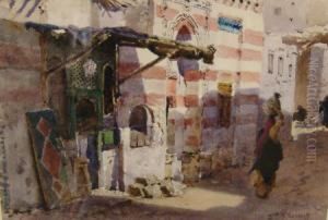 Middle Eastern Street Scene by Aleksandr Nikolaev. Volkov Muromzoff