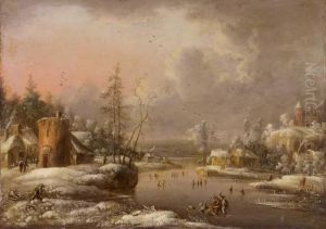 Winterlandschaft Mit Eisvergnugen