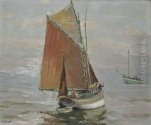 Segelboote Auf See by Henry Emile Vollet