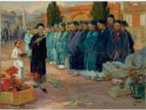 L'examen Des Lettres A Hue, Annam by Henry Emile Vollet