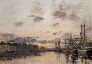 Fecamp, the Basin II by Eugene Boudin