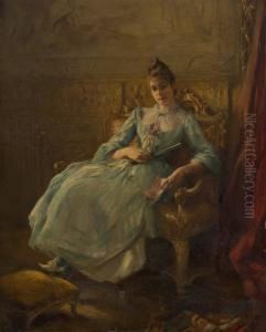 La Jeune Fille A La Lecture by Alexis Vollon