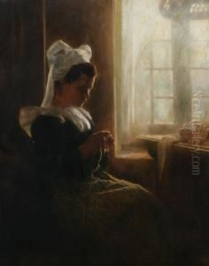 Knitting In Midday Light by Alexis Vollon