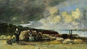 Fisherwomen at Brest by Eugene Boudin
