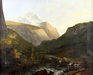 The Jungfrau Massif From A Torrent