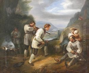 "alpler Im Kampf Mit Franzosen". by Johann Georg Volmar