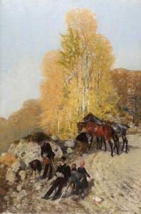 "offiziersgruppe Am Ostermundigenberg". by Theodor Volmar