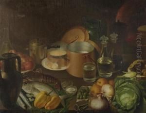 Grosses Kuchenstillleben. 1850.