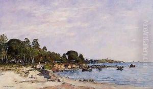 Juan-les-Pins, the Bay and the Shore by Eugene Boudin