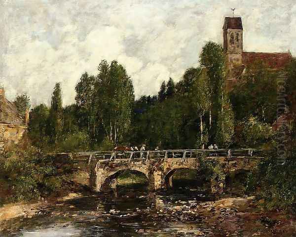 Saint-Cenery, the Church and the Bridge - view 1