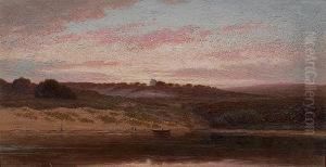 The House On The Hill, Evening by Jan Ernst Abraham Volschenk