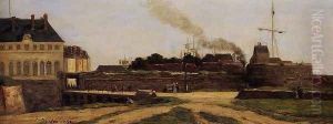 Le Havre, the Town Hotel and the Francois I Tower by Eugene Boudin